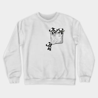 Cute Pocket Pandas Crewneck Sweatshirt